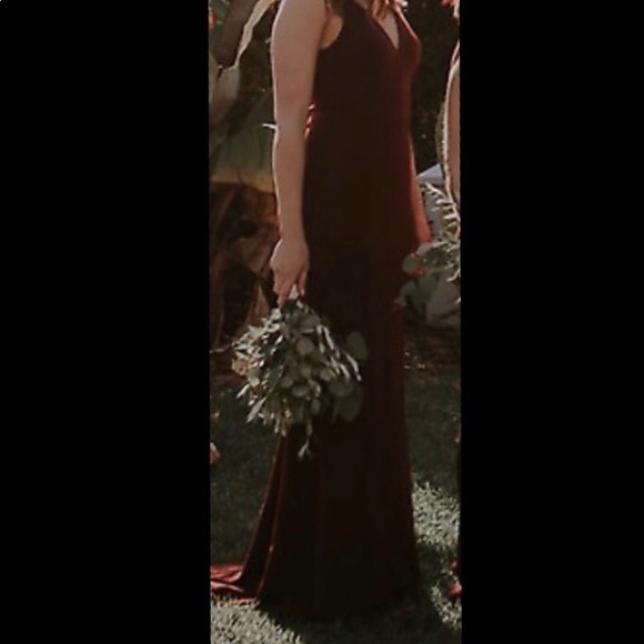 BHLDN Jones Dress - Burgundy gown - Picture 5 of 8